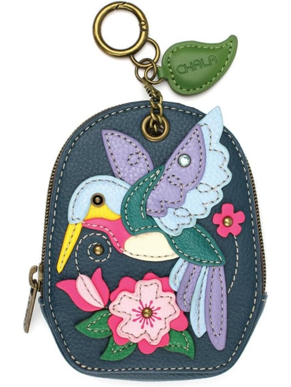 RFID Mini Coin Purse Keychain - Cute Hummingbird Card Holder & Accessory